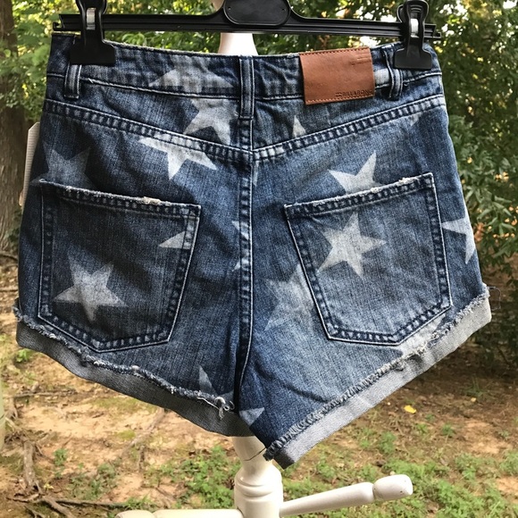 [Billabong] Stars Print CutOff Denim Shorts NWT 01 - Picture 5 of 5